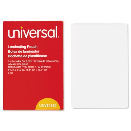 UNIVERSAL Laminating Pouch, 4 3/8x6-1/2, Photo, PK100 UNV84680